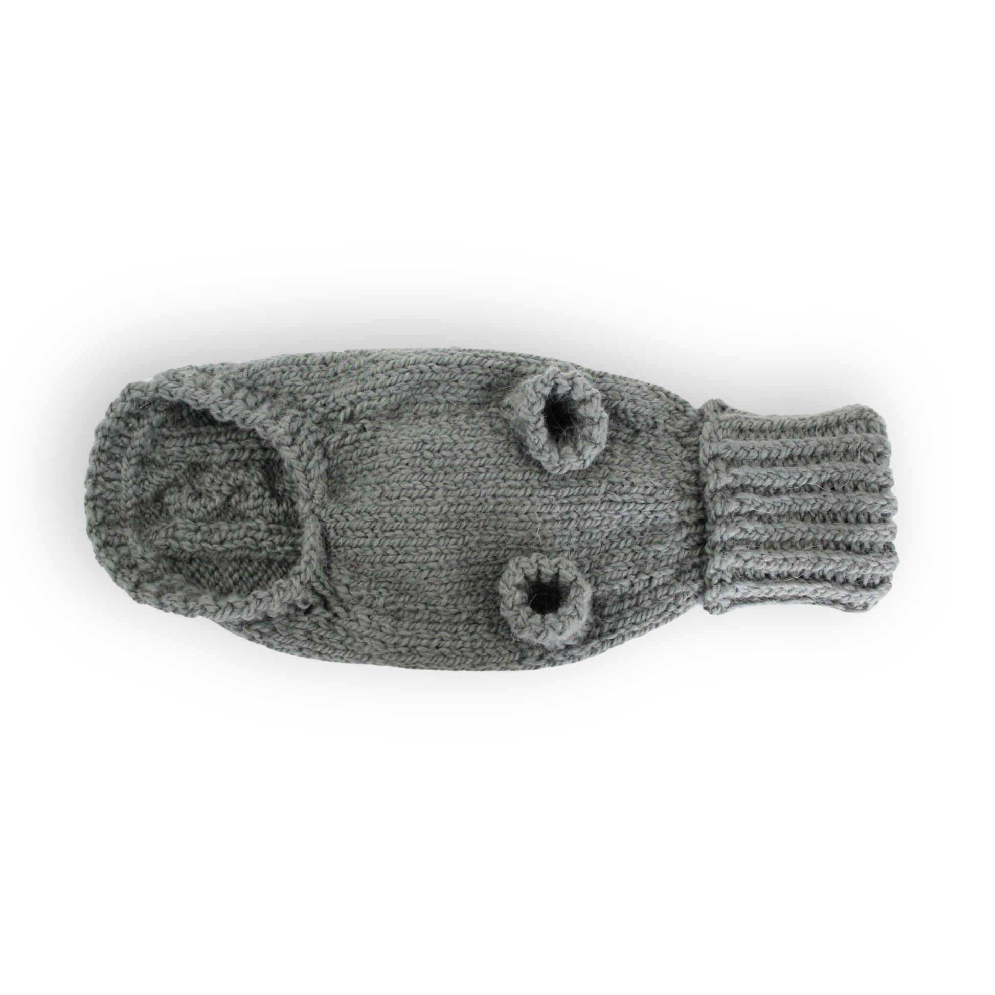 Hand-knitted alpaca wool moss green turtleneck sweater for dogs, from Lana Royals Pet Wear.