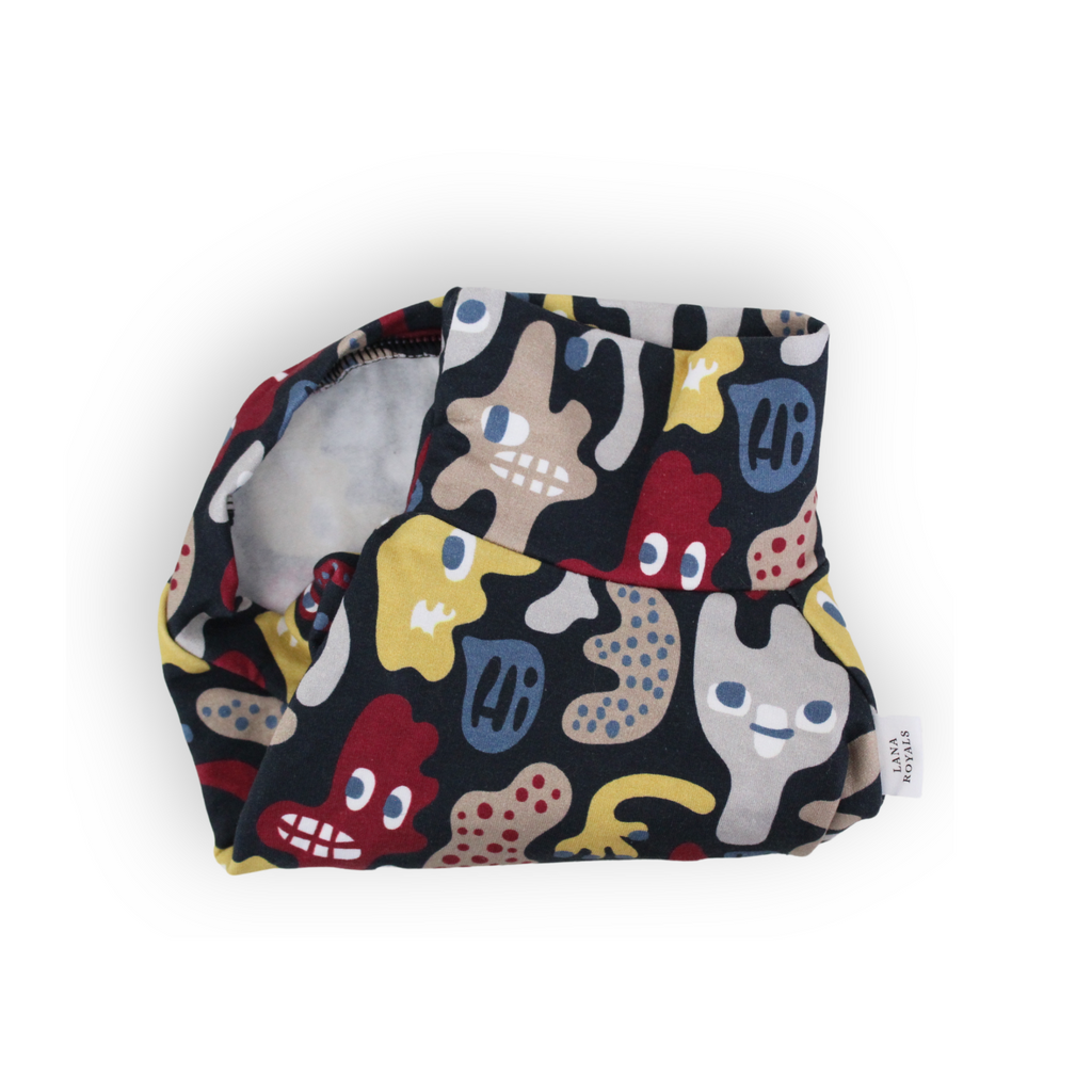 Monsters halloween pattern, dog shirt from Lana Royals Pet Wear.