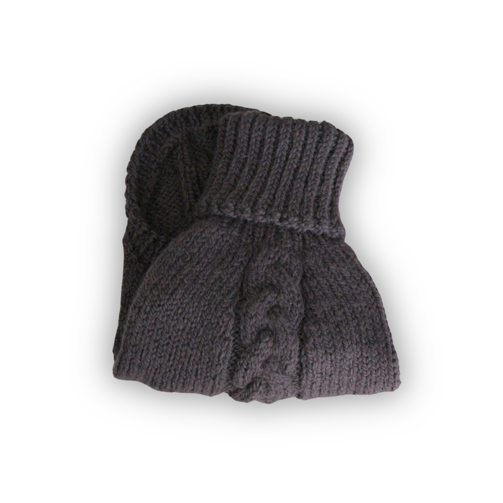 Dark brown hand-knitted alpaca wool dog sweater for medium dogs from Lana Royals Pet Wear.