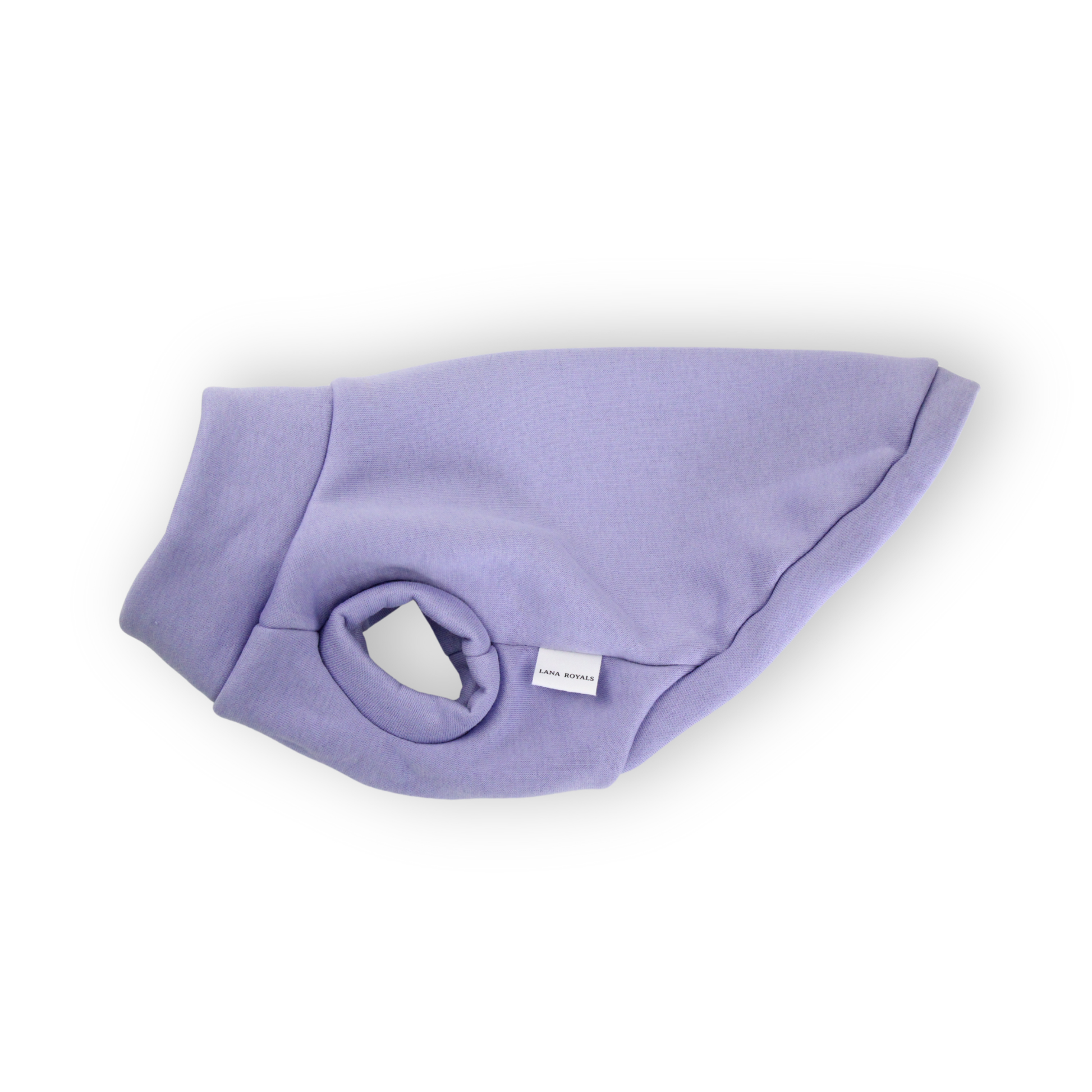 Lilac cotton sweatshirt sleeveless vest for small dogs from Lana Royals Pet Wear.