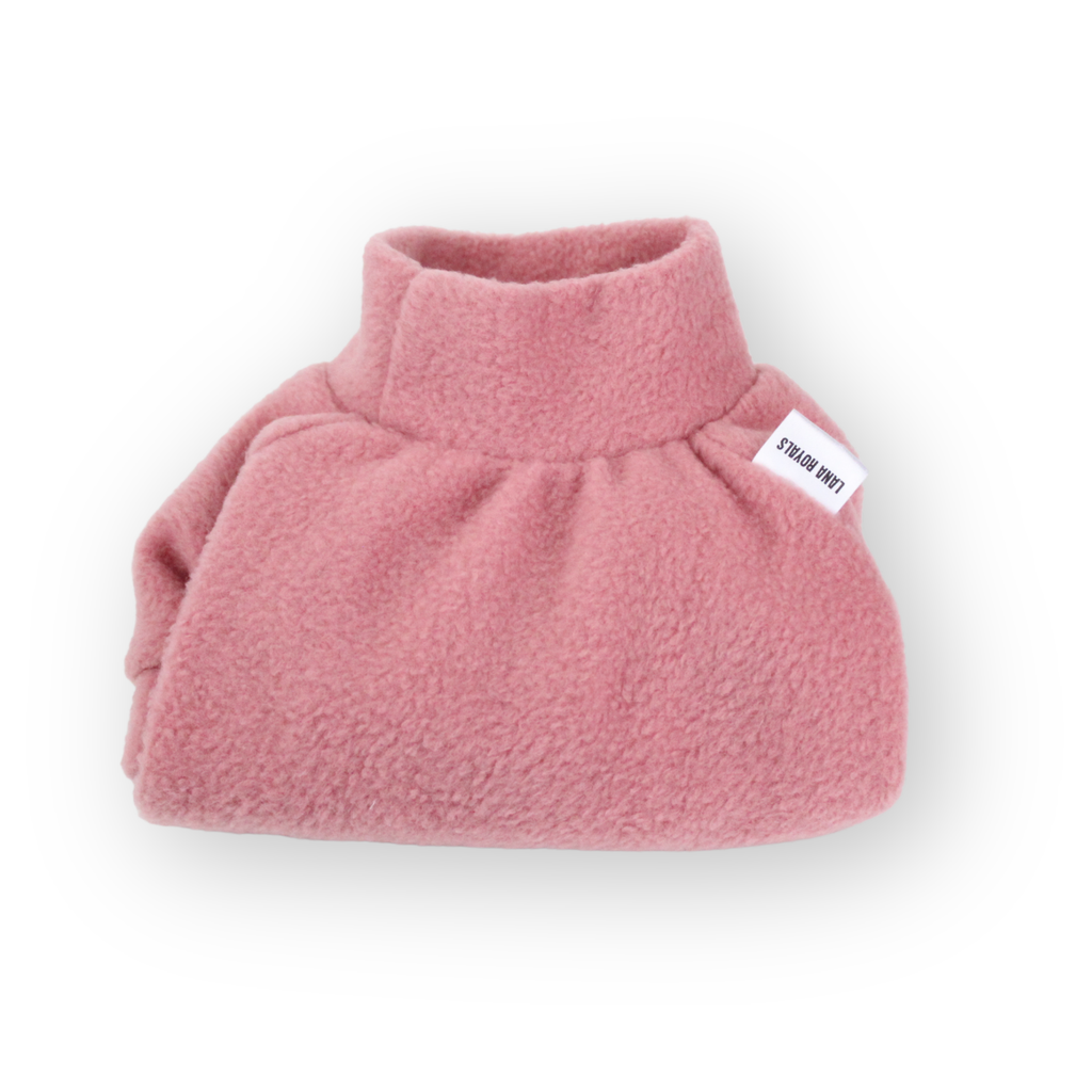 Berry pink fleece dog jumper from Lana Royals Pet Wear.